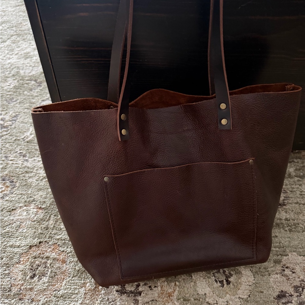 Portland Leather Dark Brown Handcrafted Tote